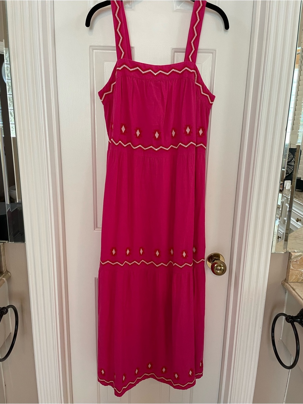 Woman’s Hot Pink Embroidered Sundress